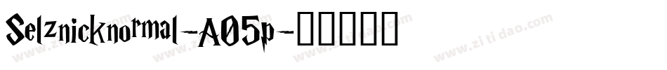 Selznicknormal-A05p字体转换