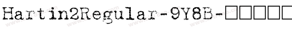 Hartin2Regular-9Y8B字体转换