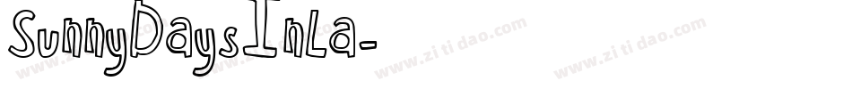 SunnyDaysInLa字体转换