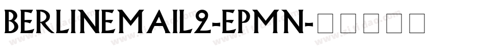 BerlinEmail2-Epmn字体转换