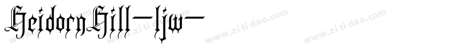 HeidornHill-ljw字体转换