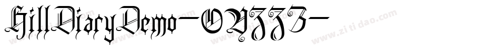 HillDiaryDemo-OVZZ3字体转换