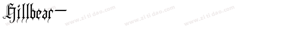 Hillbear字体转换