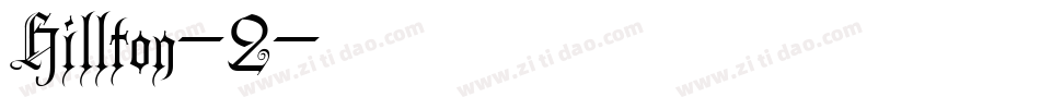 Hillton-2字体转换