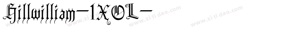 Hillwilliam-1XOL字体转换