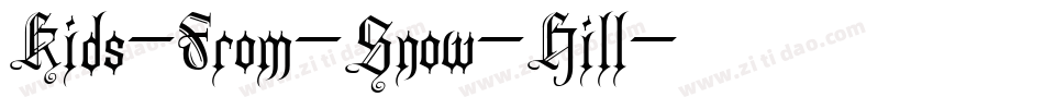Kids-From-Snow-Hill字体转换
