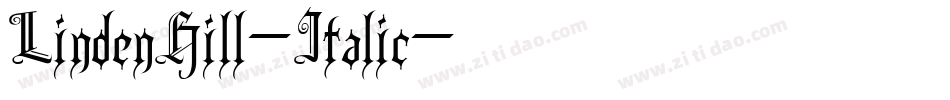LindenHill-Italic字体转换