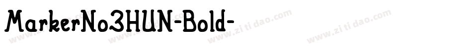 MarkerNo3HUN-Bold字体转换