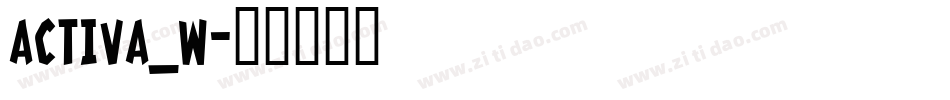 activa_w字体转换