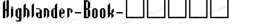 Highlander-Book字体转换