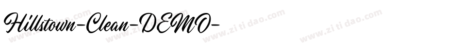 Hillstown-Clean-DEMO字体转换