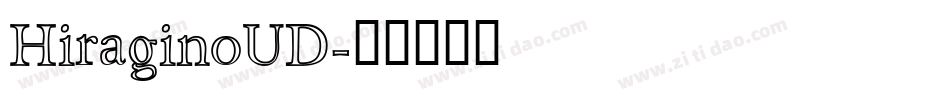 HiraginoUD字体转换