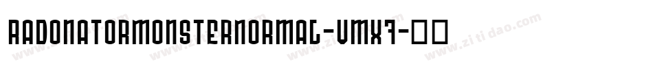 RadonatorMonsterNormal-vmX7字体转换