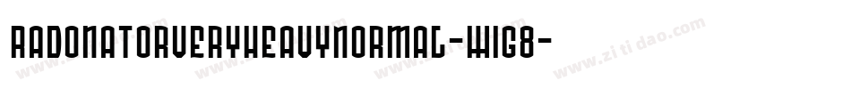 RadonatorVeryHeavyNormal-w1g8字体转换