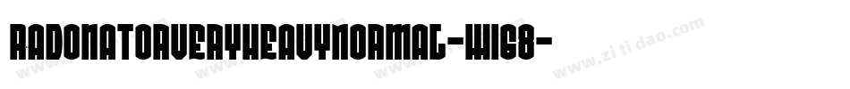 RadonatorVeryHeavyNormal-w1g8字体转换