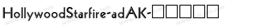 HollywoodStarfire-adAK字体转换