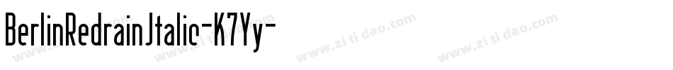 BerlinRedrainItalic-K7Yy字体转换