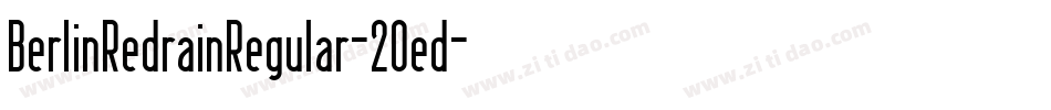 BerlinRedrainRegular-2Oed字体转换