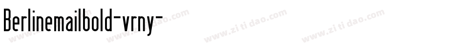 Berlinemailbold-vrny字体转换