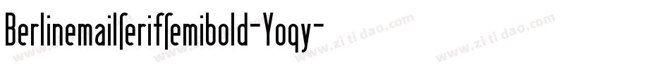 Berlinemailserifsemibold-Yoqy字体转换