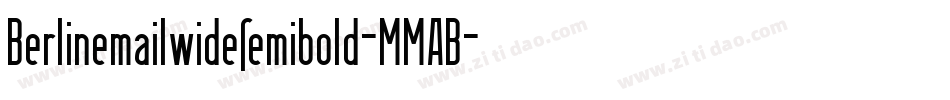 Berlinemailwidesemibold-MMAB字体转换