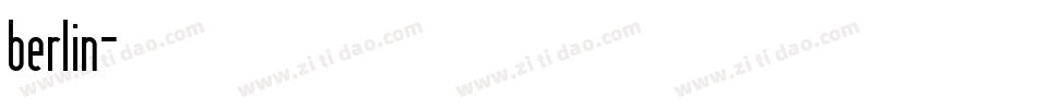 berlin字体转换