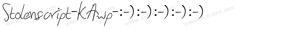 Stolenscript-KAwp字体转换