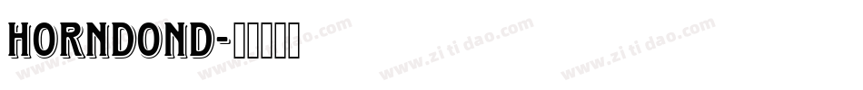 HorndonD字体转换
