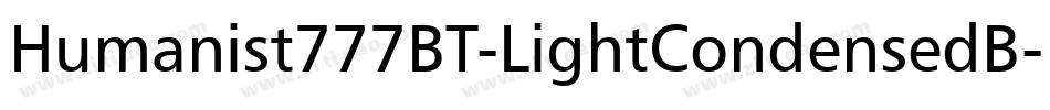 Humanist777BT-LightCondensedB字体转换