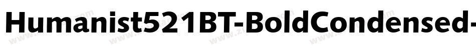 Humanist521BT-BoldCondensed字体转换