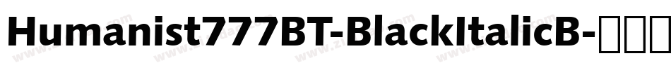 Humanist777BT-BlackItalicB字体转换