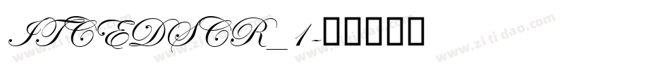 ITCEDSCR_1字体转换