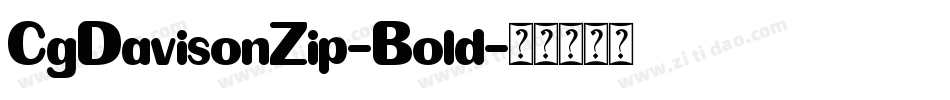 CgDavisonZip-Bold字体转换