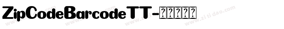 ZipCodeBarcodeTT字体转换