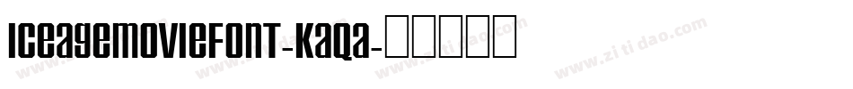 IceAgeMovieFont-KAqA字体转换