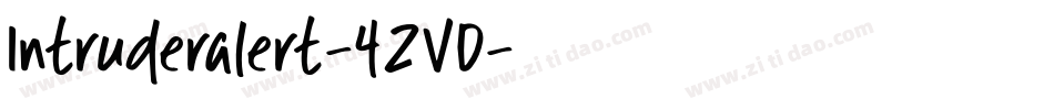 Intruderalert-4ZVD字体转换