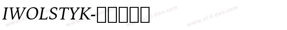 IWOLSTYK字体转换