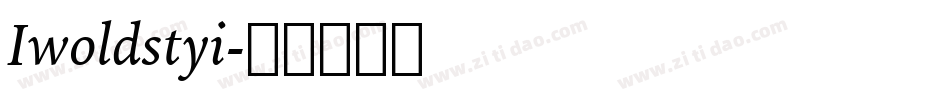 Iwoldstyi字体转换