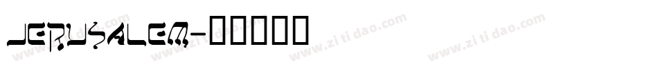 JERUSALEM字体转换