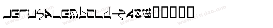 JerusalemBold-2A8W字体转换