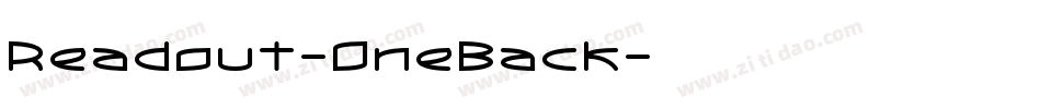 Readout-OneBack字体转换