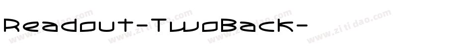 Readout-TwoBack字体转换