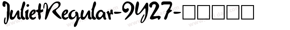 JulietRegular-9Y27字体转换