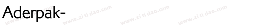 Aderpak字体转换