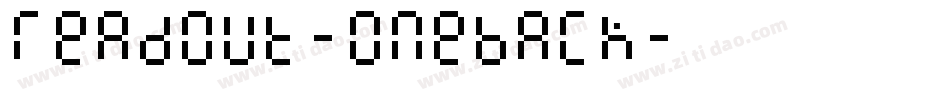 Readout-OneBack字体转换