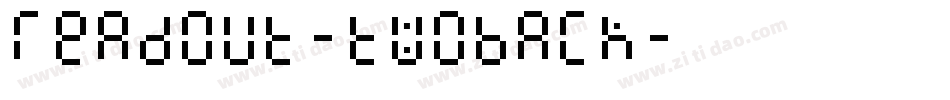 Readout-TwoBack字体转换