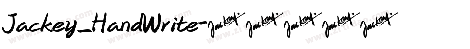Jackey_HandWrite字体转换