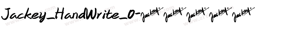 Jackey_HandWrite_0字体转换