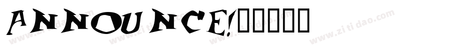 Announce字体转换