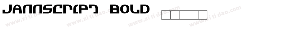 jannscript-bold字体转换